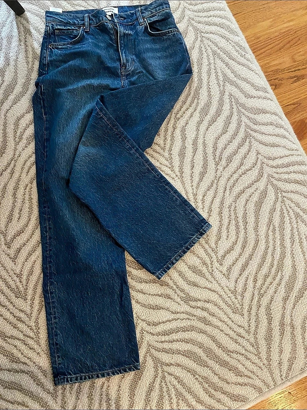 Reformation Abby High Rise Straight Jeans Blue Waist 26
